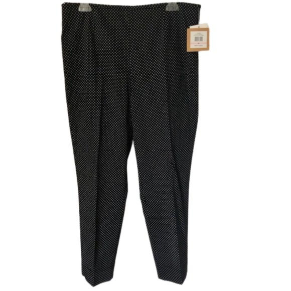 Ellen Tracy Dotted Pants - Black/White - NEW - 10 - Picture 1 of 11